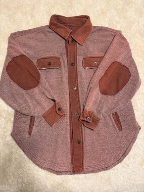 Free People Ruby Shacket in Sumac